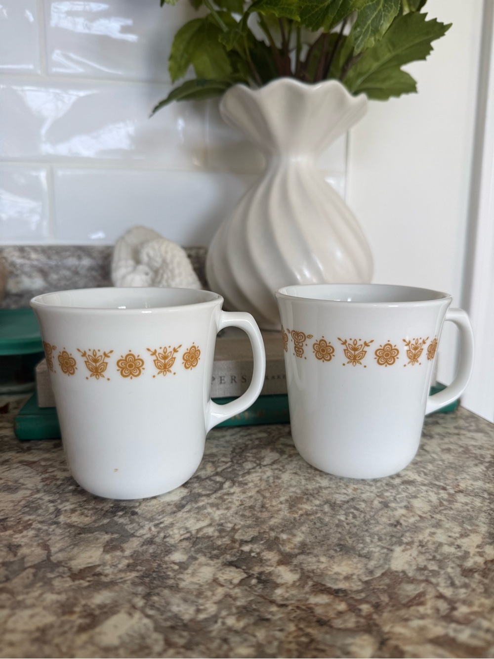 VTG Corning Butterfly Gold Mugs - 2